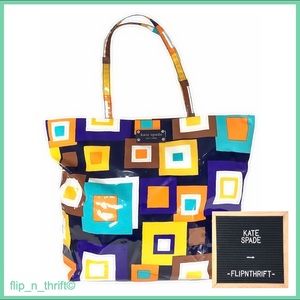 🎉2xHP🎉♠️KATE SPADE Geometric Pattern Large Bag
